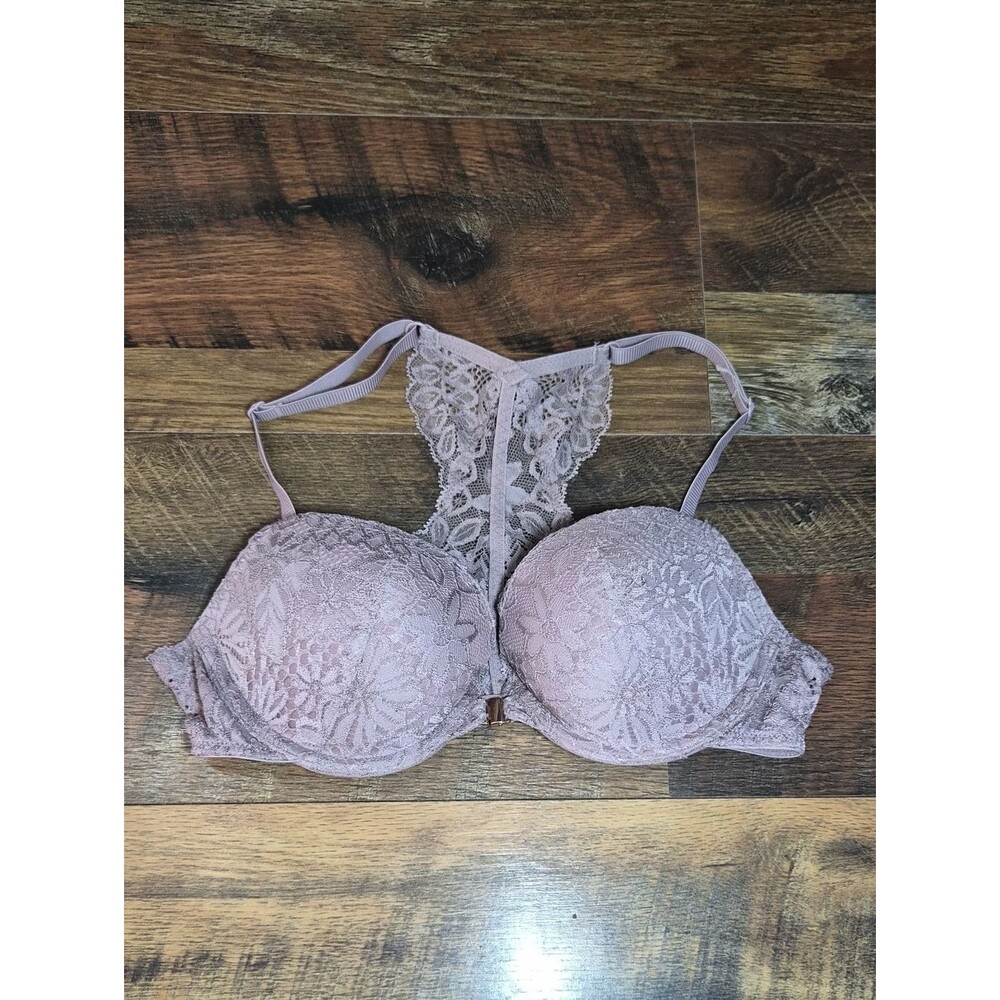 Lace Racerback Push-Up Bra - Dusty Rose 32B
